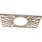 Ekena Millwork Hoover Wood Fretwork Pierced Ceiling Medallion, Hickory, 16"W x 8"H x 5 7/8"ID x 1/4"T CMWP16X08X0250HOHI - alternate 2